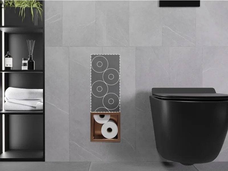 Mexen X-Wall-B, zapustený zásobník na WC papier, medená matná - 19C5