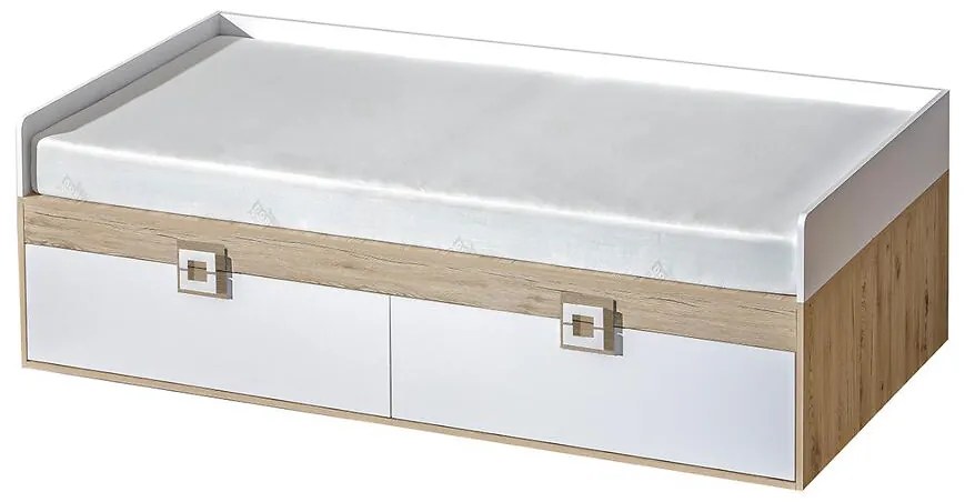 Posteľ Nico 90 biela/dub svetlý nr-14