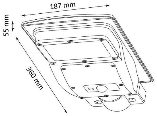 LED Solárna pouličná lampa so senzorom STREET LED/3W/3,2V IP65 +diaľkové ovládanie