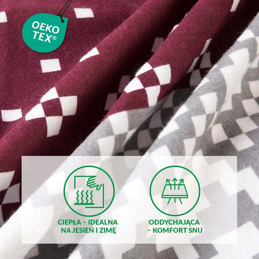 VIANOČNÉ FLANELOVÉ OBLIEČKY FLANELOVE 140X200 CM, 1KS 70X80 CM VZOROVANÉ