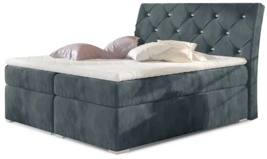 Boxspingová posteľ Marvin, biela 160x200cm (soft 17/BLN 16)