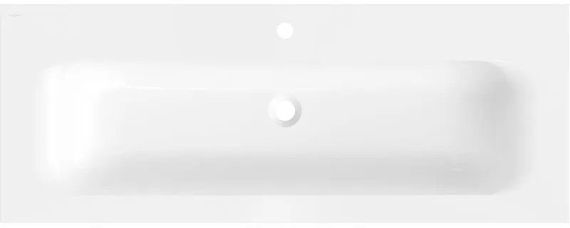 Mexen Vela, umývadlo na zapustenie 121 x 46,5 cm, biela lesklá, 25231200