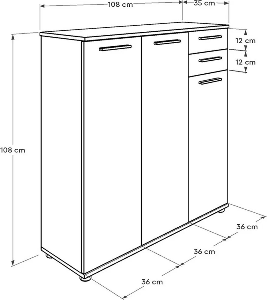 Skrinka na topánky Adre White