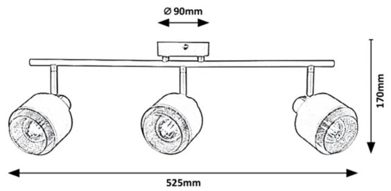 Rabalux - Bodové svietidlo 3xE14/40W/230V