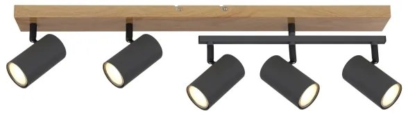 Globo 57911-5G - Bodové svietidlo ROBBY 5xGU10/35W/230V hnedá/čierna