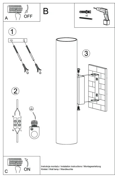 Sollux SL.1483 - Nástenné svietidlo LAGOS 2xGU10/10W/230V krémová