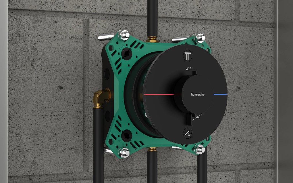 Hansgrohe ShowerSelect Comfort S, termostat pod omietku pre 2 spotrebiče, čierna matná, HAN-15554670
