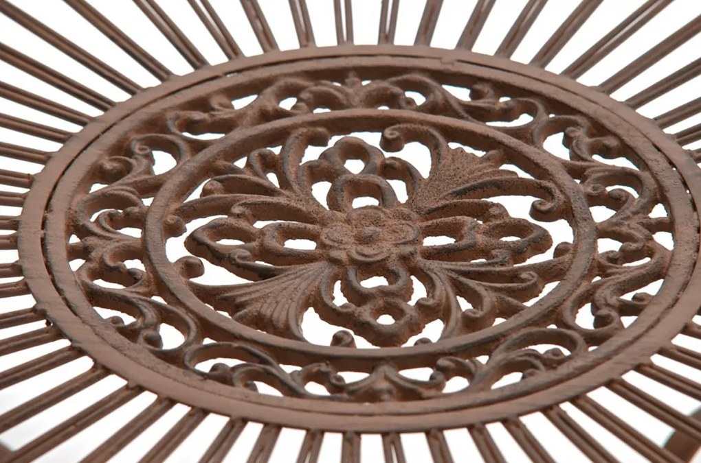 Kovový stôl Sheela - Hnedá antik