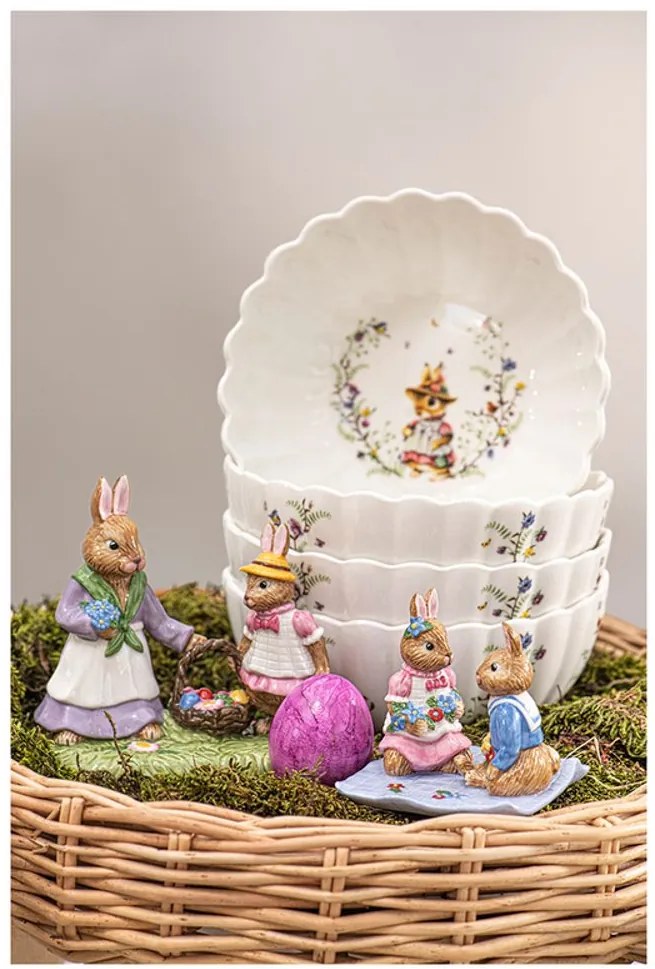 Bunny Tales Veľkonočná dekorácia, zajačikovia na pikniku, Villeroy & Boch