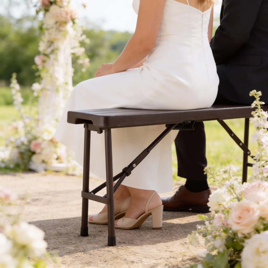 Garden Line SKLADACIA TURISTICKÁ LAVICA 180 x 25 x 43 CM HNEDÁ *0995