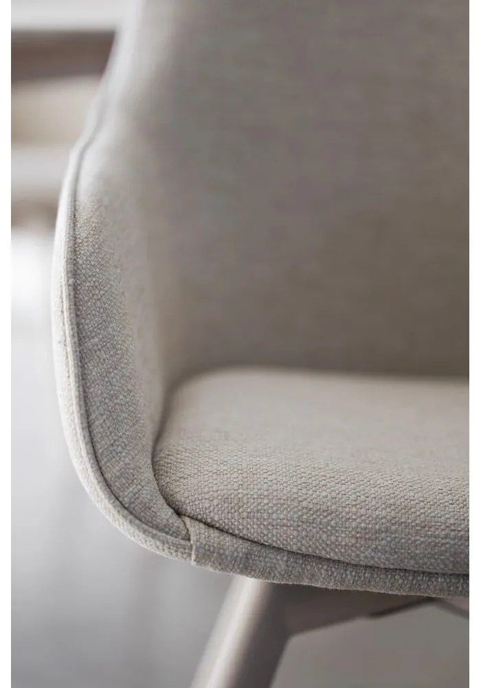 Béžové čalúnené jedálenské kreslá v súprave 2 ks Alison – Rowico