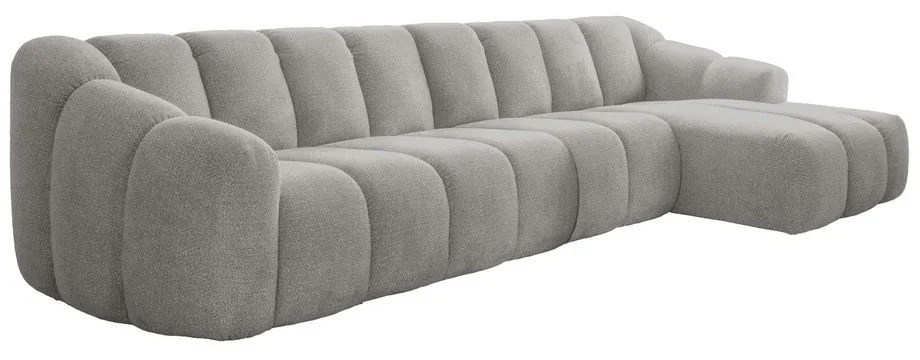 Svetlosivá rohová pohovka (pravý roh/s leňoškou) Shell – Miuform