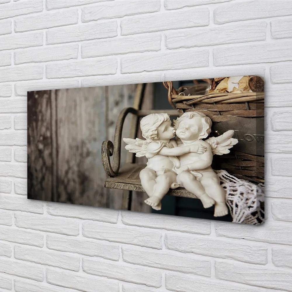 Obraz na plátne angel bozkávanie 125x50 cm