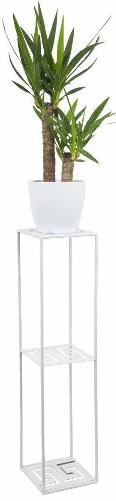STOJAN NA KVETINÁČ DOUBLE FRAME 100X24X24 CM BIELA