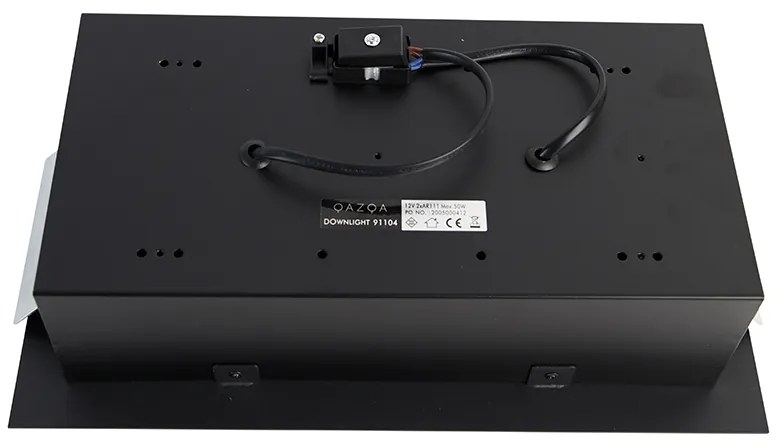 Zapustené bodové svetlo čierne AR111 nastaviteľné 2-svetlo - Oneon