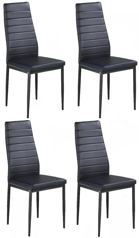Halmar Jedálenská stolička K70 v akčnej sade 4 kusov - černá