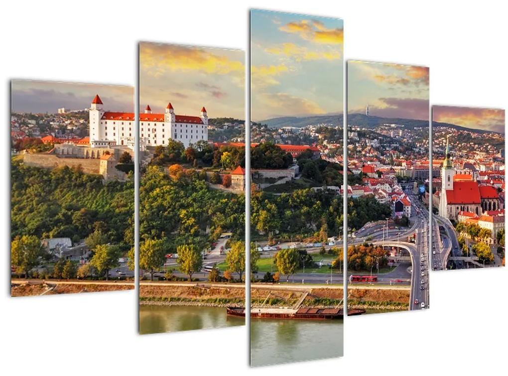 Obraz - Panorama Bratislavy, Slovensko (150x105 cm)