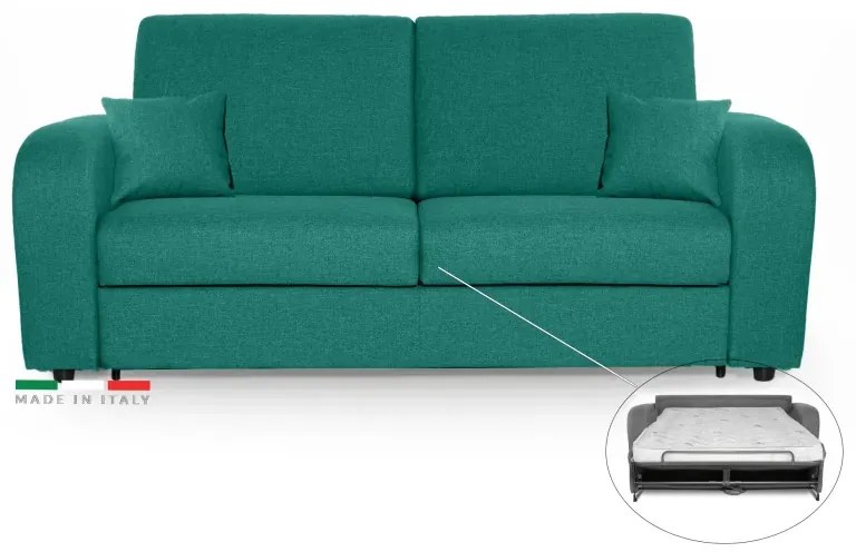 Pohovka na každodenné spanie LIVORNO s rozkladom, tyrkysová (penelope 18), 140