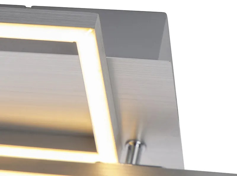 Stropné svietidlo obdĺžnikové oceľové 3-stupňové stmievateľné - Plazas Novo