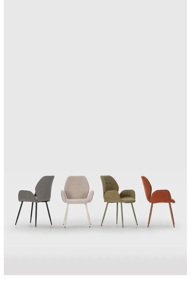 Zelené čalúnené jedálenské kreslá v súprave 2 ks Ansu – Marckeric