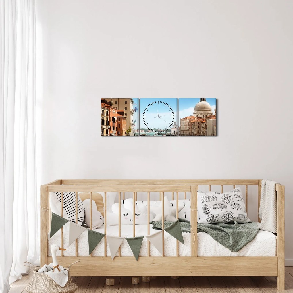 Obraz - Venice (s hodinami) (90x30 cm)
