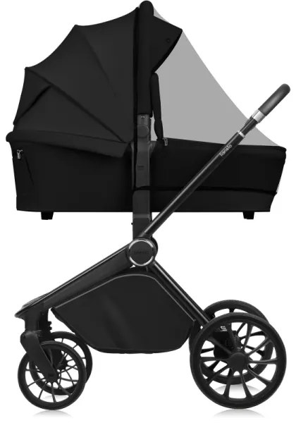 Lionelo - Kombinovaný kočík 2 v 1 MIKA PLUS Black Onyx