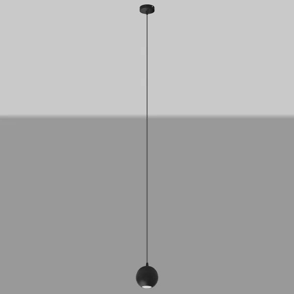 LED Luster na lanku MIDWAY 1xGU10/4,8W/230V čierna