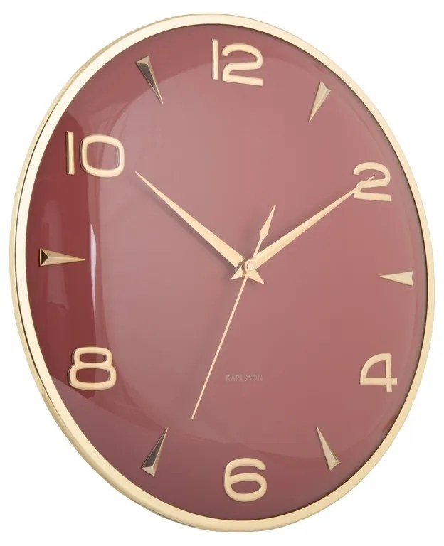 Karlsson 6017RD dizajnové nástenné hodiny červená,pr.  40 cm