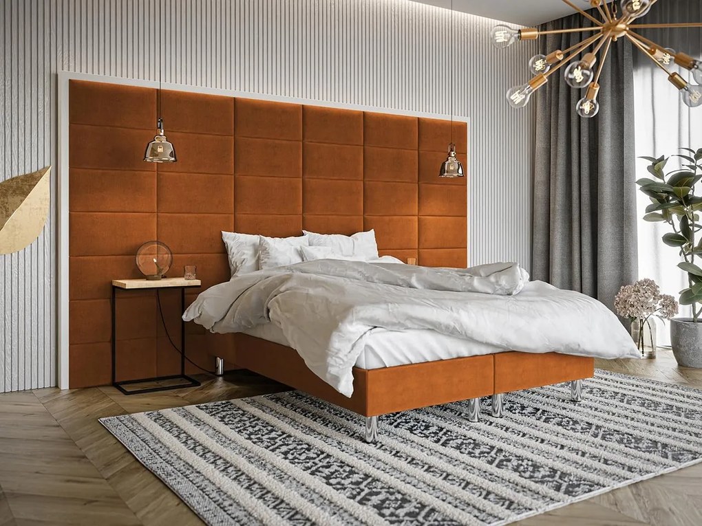Čalúnená manželská posteľ Estelle B, Dostupné poťahy: ekokoža Soft 017 (biela), Rozmer postele: 140x200