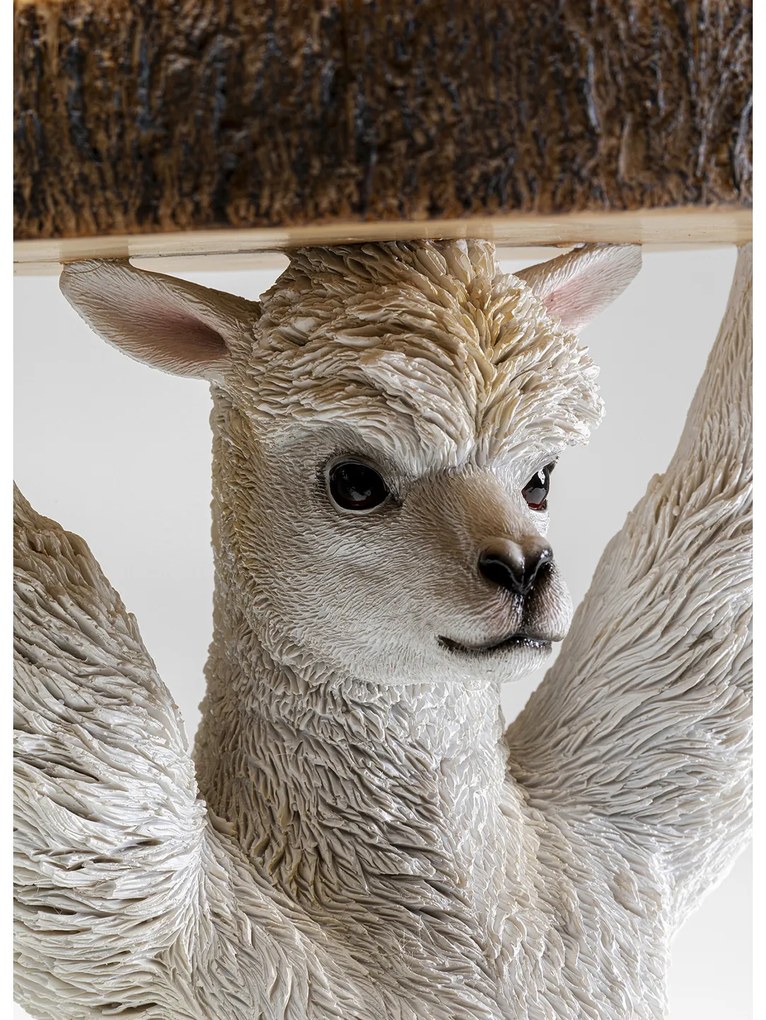 Lama Animal príručný stolík biely Ø32 cm