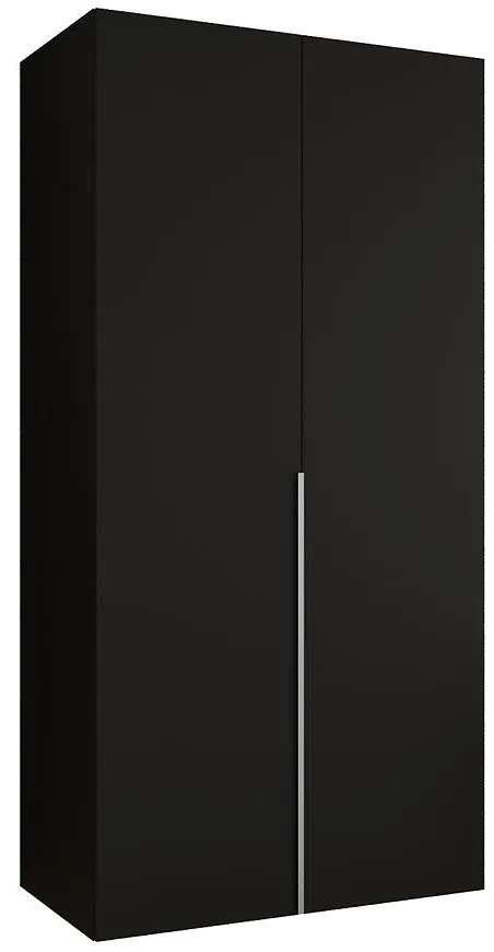 Skriňa Alicante I 100 čierna/strieborný