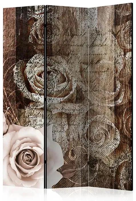 Paraván - Old Wood & Roses [Room Dividers]