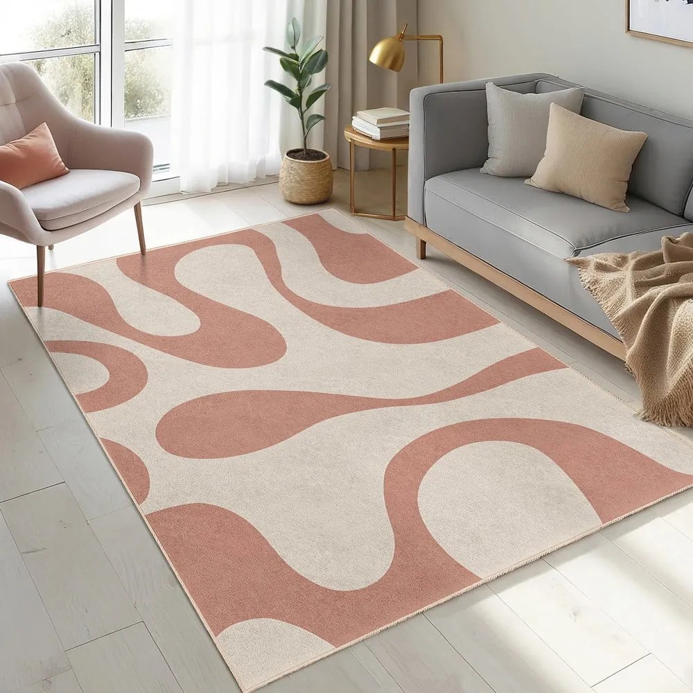 Ružový prateľný koberec 80x150 cm Strawberry Latte – Mila Home