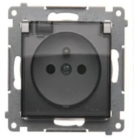 DGZ1BZ/43 Zásuvka odolná voči striekajúcej vode strieborný mat