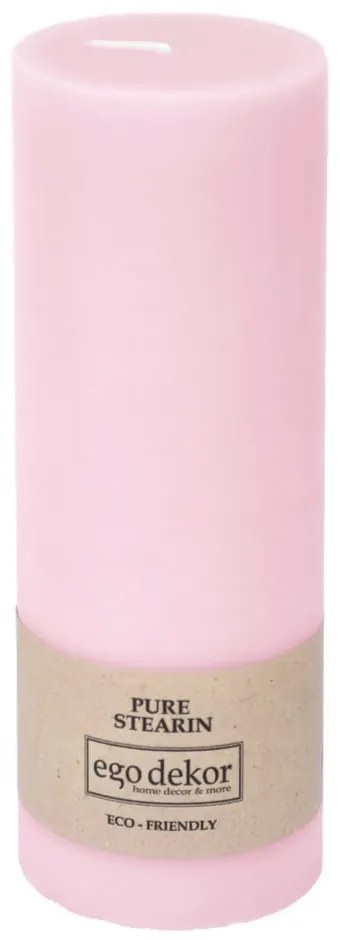 Ružová sviečka Eco candles by Ego dekor Friendly, doba horenia 60 h
