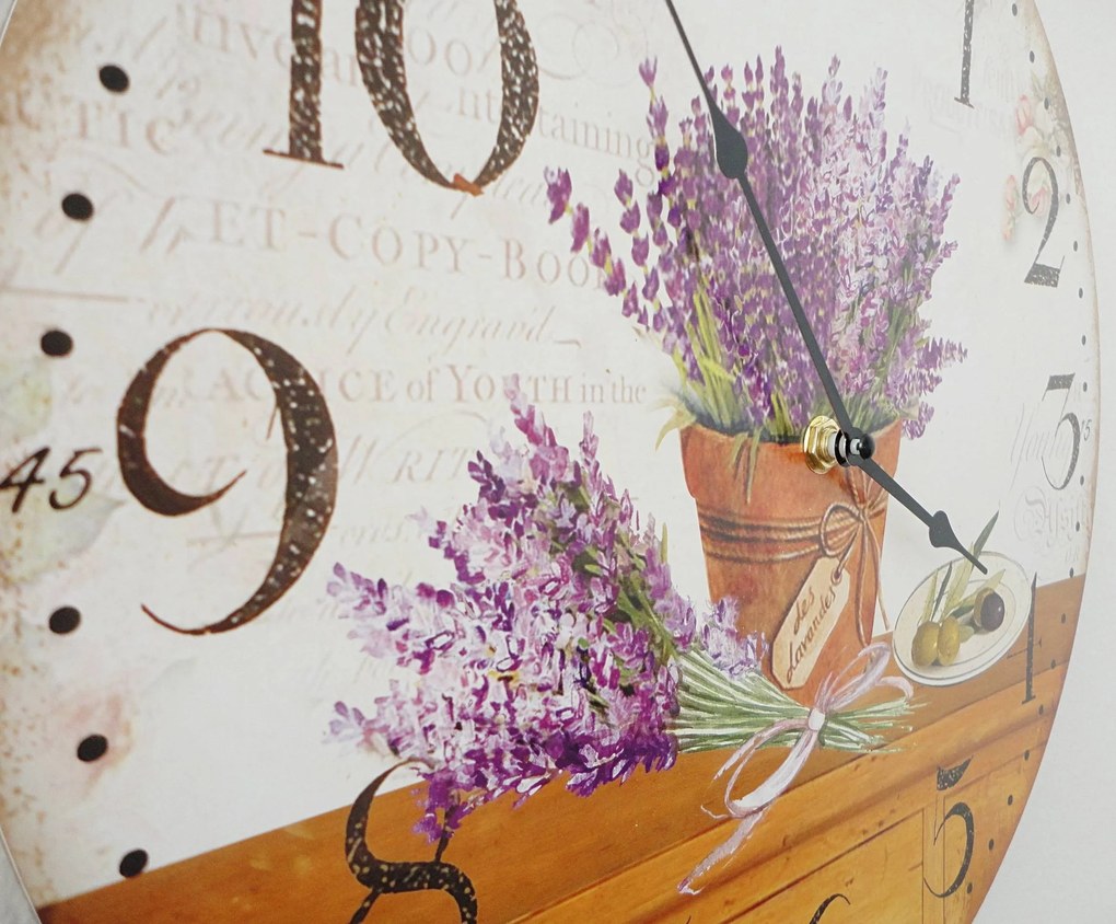 Drevene hodiny levandulovy | LEYLA 1790 HLC18500