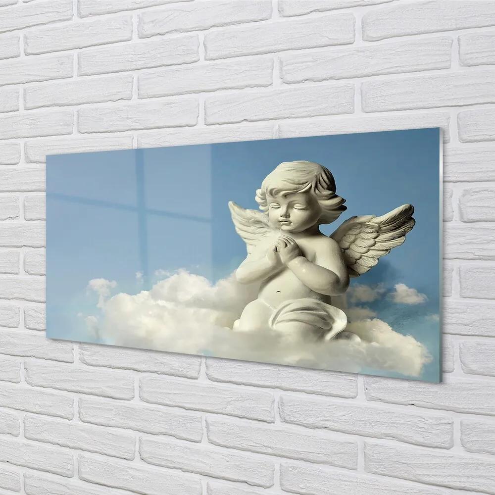 Sklenený obraz Anjel neba mraky 120x60 cm