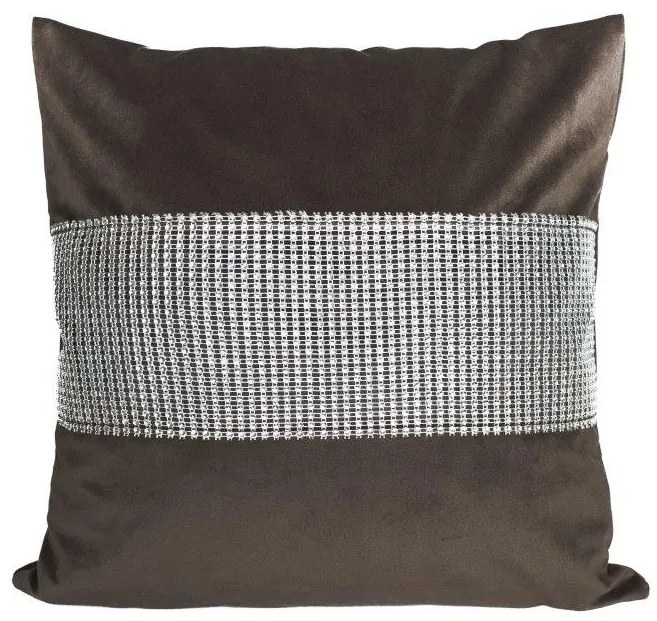 Dekorativní povlak na polštář ZIRK 40x40 cm hnědý II