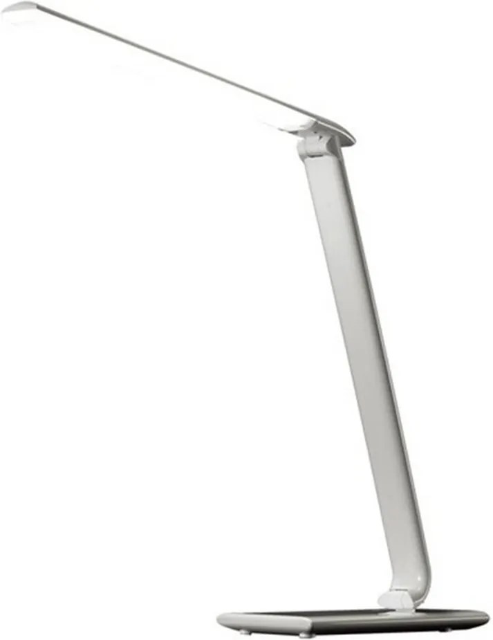 Stolná LED lampa s USB zdierkou, biely lesk, WO37-W
