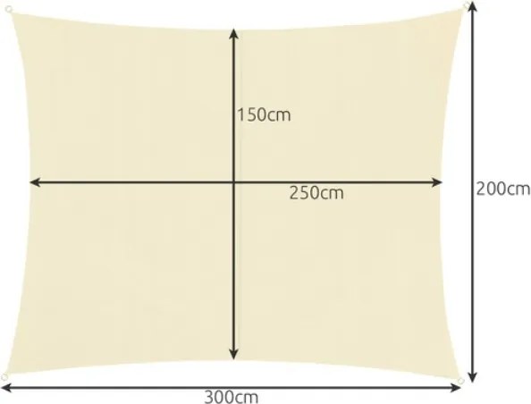 Tieniaca plachta obdĺžnik 2 x 3 m 23163