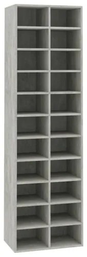 vidaXL Skrinka na topánky betónovo-sivá 54x34x183 cm drevotrieska-