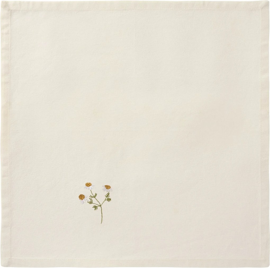 Ib Laursen Látkový obrúsok s výšivkou Flora Daisy