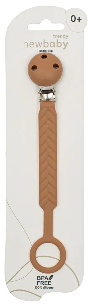 Silikónový klip na cumlík New Baby modrý