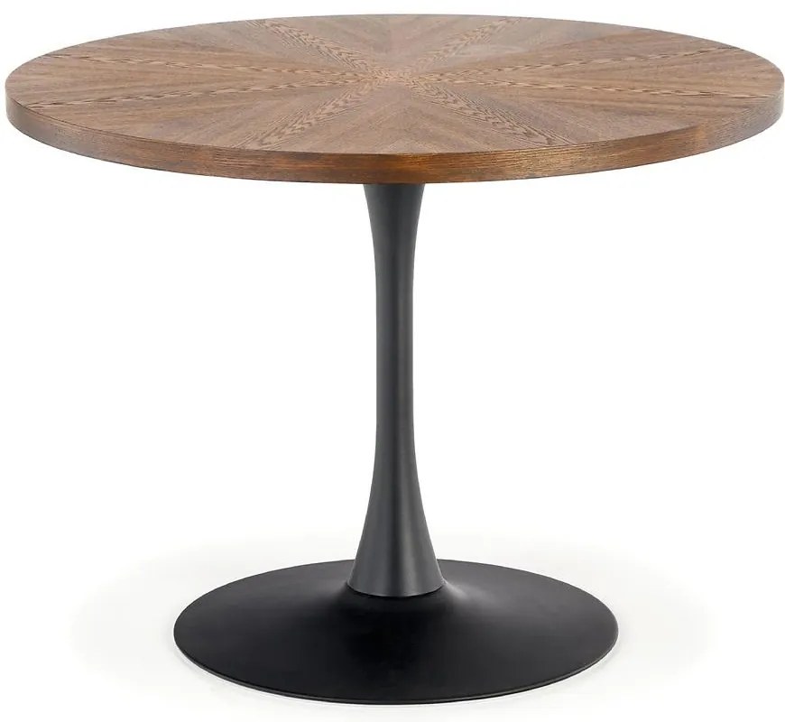 Stôl Carmelo 100 Mdf/Oceľ – Orechowy/Čierna