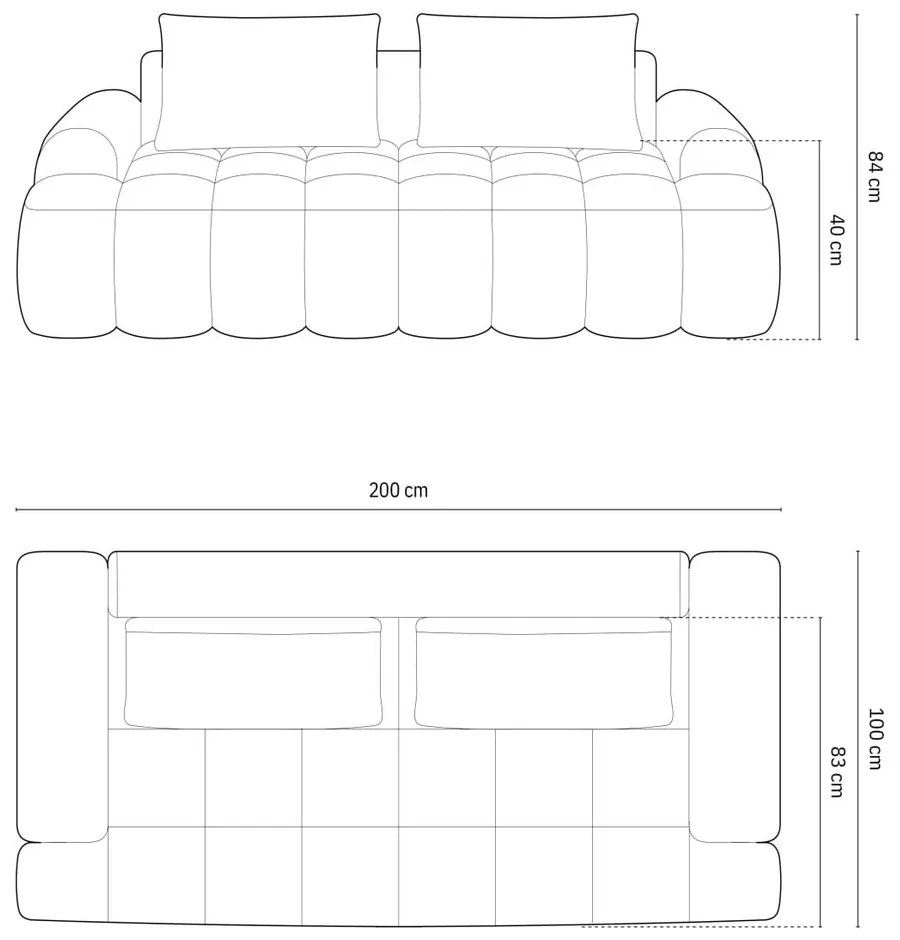 Zelená zamatová pohovka 200 cm Linz – Cosmopolitan Design