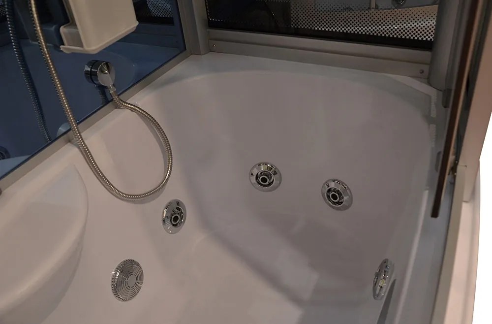 M-SPA - SAUNA Kabino-vaňa s hydromasážou 145 x 85 x 220 cm (MSPA09944AS-145-Biela)