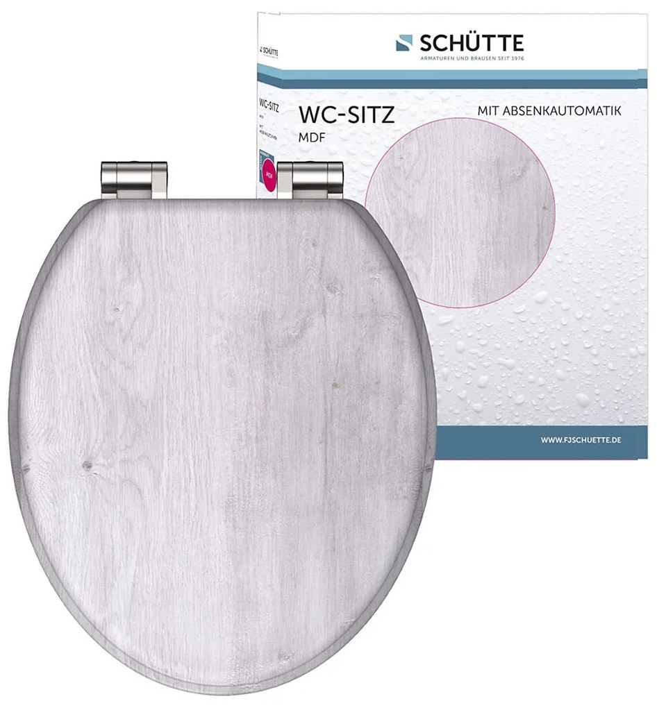 Schütte WC doska s pomalým spúšťaním (imitácia svetlého dreva)  (100335885)
