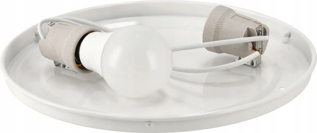 ECOLIGHT Okrúhle LED stropné svietidlo - 2xE27 - biele