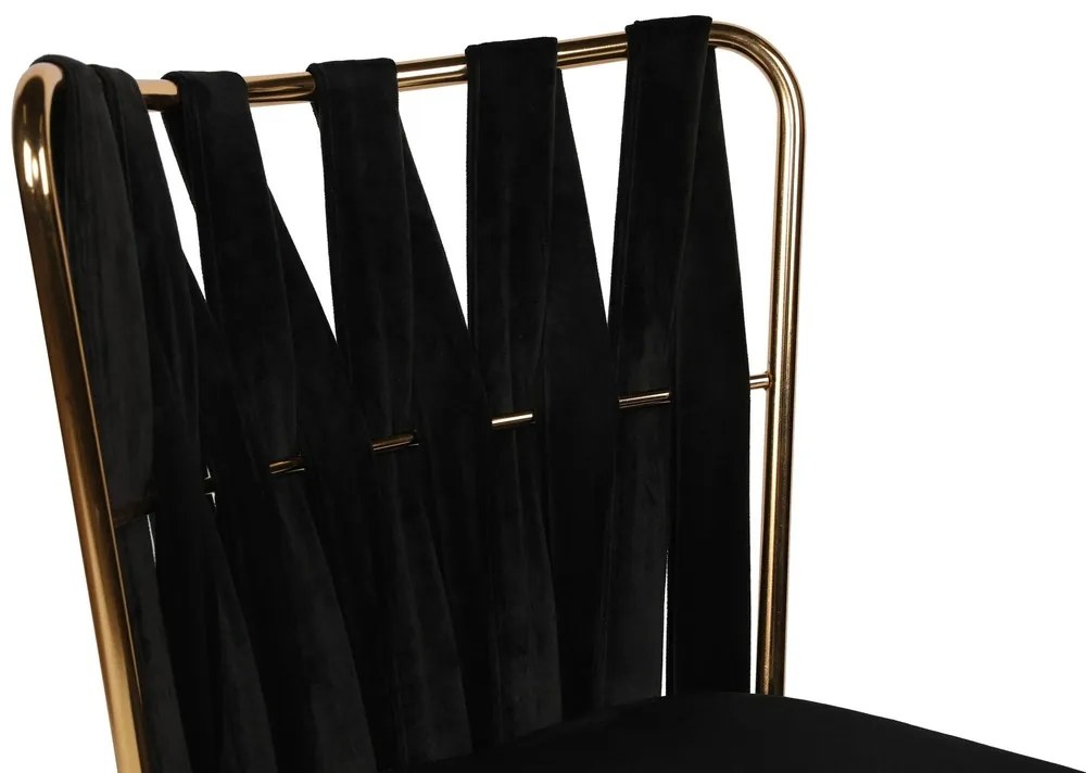 Sada jedálenských stoličiek Kusakli Black andGold, 4 ks