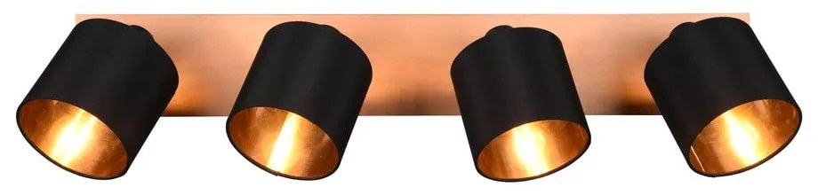 Bodové svietidlo v čierno-prírodnej farbe ø 12 cm Tommy – Reality